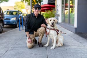 Man with Guide dog